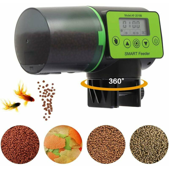 Echoo - Automatic Fish Feeder Dispenser for Aquarium Tank Timer for Vacation, Weekend, Vacation Suitable 200ml Capacity Fish Food Dispenser