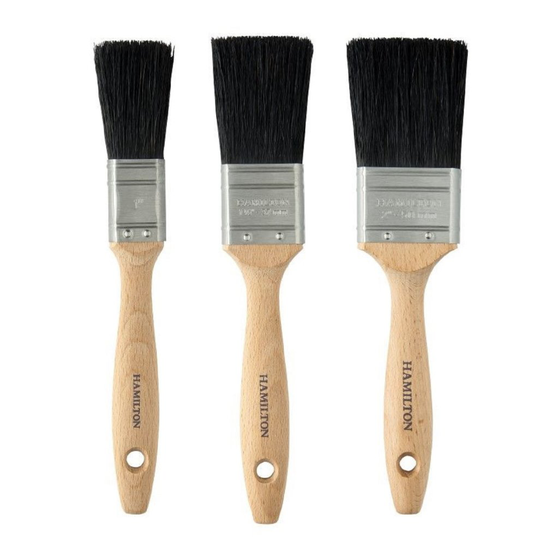Hamilton 23120-003 Prestige Bristle Blend Flat Paint Brush 3pc Set