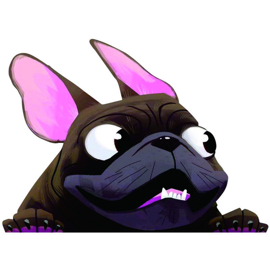 Asupermall - 1PCS Dog Car Sticker Funny Face Big Ears and Eyes Pug Dog Sticker for Car Back Window Wall Door Laptop 8.7*6.3in Brown,model:Brown