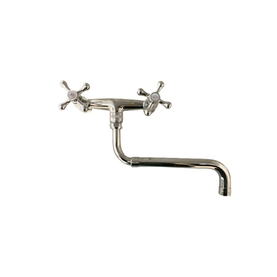 Hetton Pull Down Touch Twin Lever Monobloc Tap with Extendable Spout