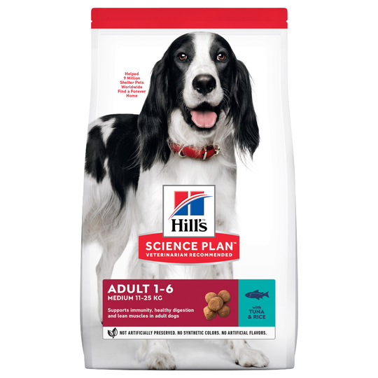 Hill's Science Plan Adult 1-6 Medium with Tuna & Rice - 12kg
