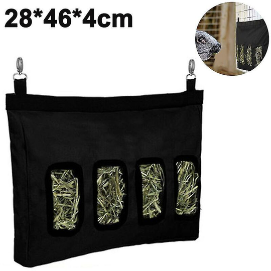 Good quality bag for rabbit hay feeder, guinea pig hay feeder storage, black rabbit feeder