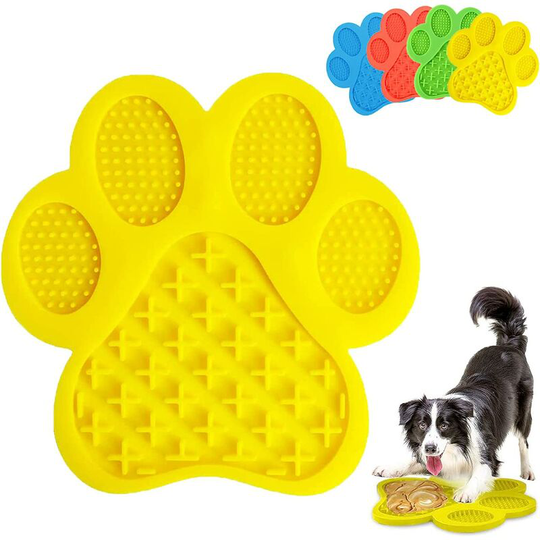 Dog Lick Mat, Dog Lick Cushion, Silicone Lick Dog Pads with Suction Cups, Slow Feeding Dog Lick Mat, for Dog Bath (Red)