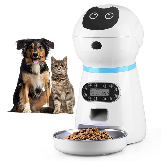 3.5 liter pet food dispenser with recording function