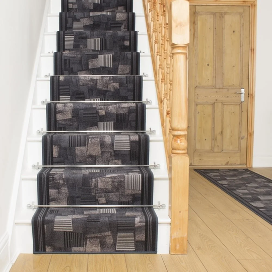 Abingd Looped Graphite Stair Runner