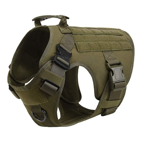Thsinde - Tactical Dog Harness Military Harness Dog Vest Adjustable with Non-Pull Harness Double Metal Hook for Walking Training and Working Dogs