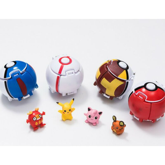 4 pieces of fairy balls, pocket monsters, touching, reversible explosion, fairy balls, including dolls