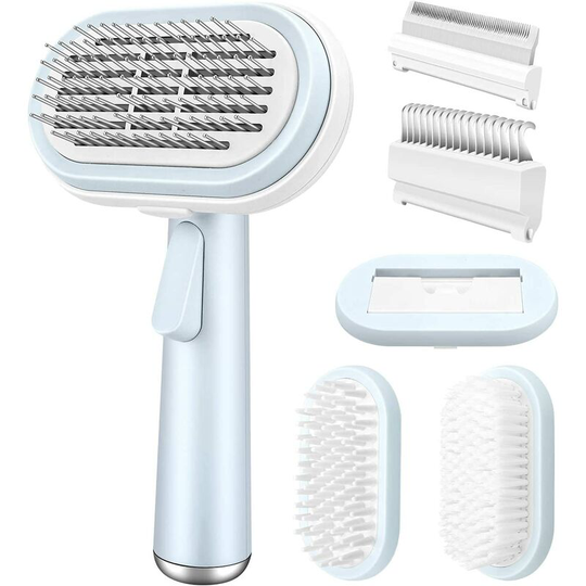Dog Cat Brush, 5 in 1 Self-Cleaning Dead Hair Brush for Cat Dog, Hair Grooming Brush, Effective Removal of Dead Hair and Tomentose Hair
