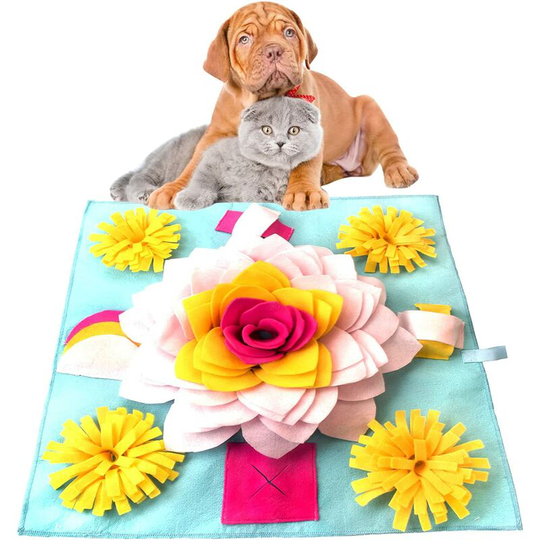 Readcly - Dog Snuffle Mat, Interactive Toy Dog Play Mat Puppy Snuffle Mat Pet Feeding Dog Trainer Mats for Brain Stimulation Pressure Release