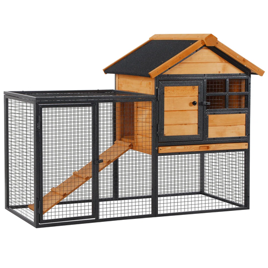 Reynaldo Weather Resistant Small Animal Hutch with Ramp