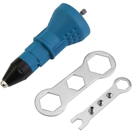 Aougo - Professional Cordless Drill Riveter Gun Riveter Electric Heart Riveting Gun Riveting Tool Riveting Cordless Drill Adapter Insert Nut