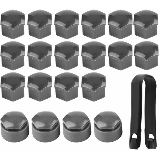 Wheel Nut Caps, 20 Pieces 17mm Car Wheel Nuts Auto Protection Screws Anti-Theft Cap for Nut Bolt Covers Hex Caps with Removal Tool Nut Protector