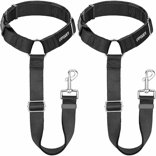 Naxunnn - Dog seat belt 2 pieces of safety dog car seat belt with car headrest adjustable car seat belt durable nylon car seat belt suitable for