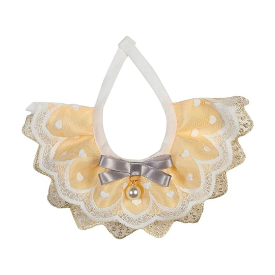 1PCS Dog Cat Collar Pet Bib Cute Scarfs Necklace Neck Strap for Pet Costume Supplies yellow m