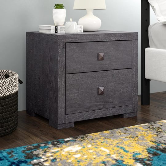 Haffey 2 Drawer Bedside Table
