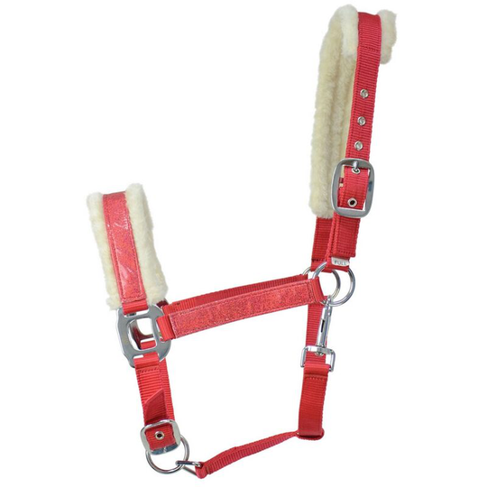 Hy Christmas Santa Head Collar (Cob) (Red Sparkle) - Red Sparkle
