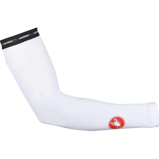 (L, White) Castelli UPF 50 Plus Light Arm Sleeves