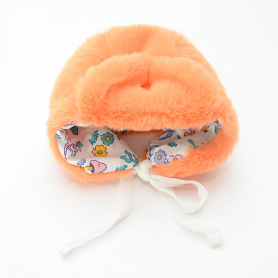 Imitation rabbit fur hat - orange (l) puppy hat dog sun hat sun hat pet hat cat hat dog jewelry cat jewelry