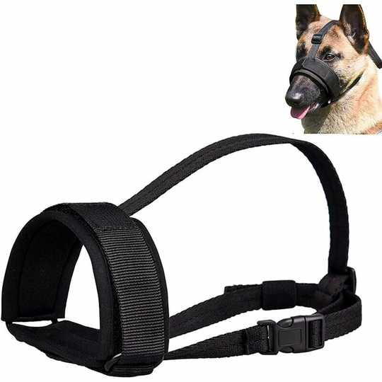Monly - Nylon Dog Muzzle, Can Prevent Dogs From Biting, Barking and Chewing, Suitable for Daily Exercise and Walking for Small, Medium and Large Dogs