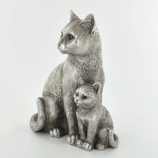 Chalfont Cat & Kitten Standing Sculpture