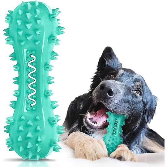 Dog Chew Toy with Toothbrush Bone Stick for Dog Teeth Cleaning Brushing Teeth Chew Toys Oral Care for Medium Large Dogs (Blue)