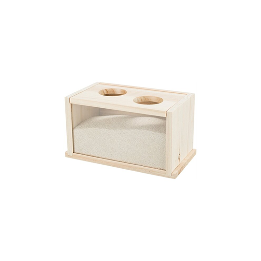 sand bath mice/hammsters 20 x 12 cm wood natural
