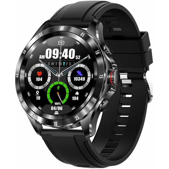 Echoo - MAX7 Smart Sports Watch 1.32 Inch 360*360 FullTouch Screen Fitness Tracker IP68 Waterproof bt Calling Temperature/Sleep/Heart Rate, silicone