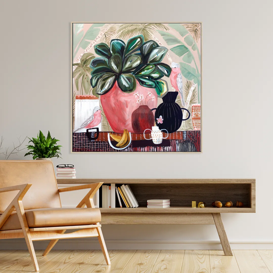 Banana Palm by Amanda Skye-Mulder - Wrapped Canvas Painting