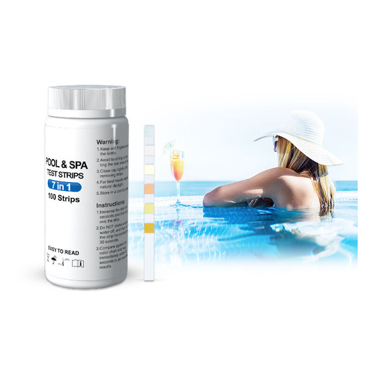 100pcs 7 in 1 Aquarium Test Strips Fresh and Saltwater Aquarium Test Kit for pH Hardness Nitrite Chlorine Total Alkalinity Carbonate