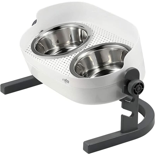 Briday - 3 In 1 Elevated Double Dinner, (44x26x19CM), Raised Pet Bowls for Cats and Dogs Adjustable Elevated Feeder Bowls, Good for Pets'Digestion