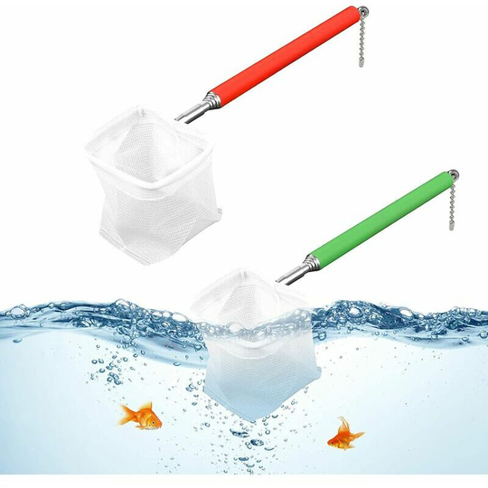 Morejieka - Network nets for aquarium, 2pcs fishing nets for the aquarium use a scalable design, fishing net for the aquarium uses a soft material