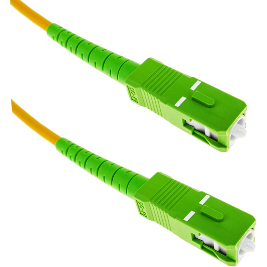 Fiber optic cable sc/apc to sc/apc singlemode smf sx OS2 simplex 9/125 armored yellow 15 m - Bematik