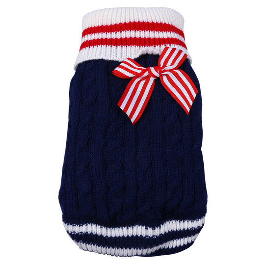 Sweater Pullovers Jacket Knitwear Winter Coat for Chihuahua Small Dog Kitten Cat Navy Blue s