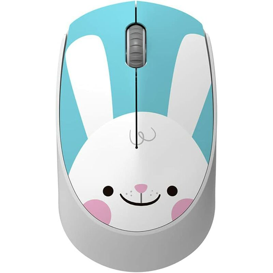 Osqi - Cartoon Animal Shaped Wireless Mouse - Wireless Optical Silent Click Mouse for Business, Travel, Office, Home, School, Gift, Blue