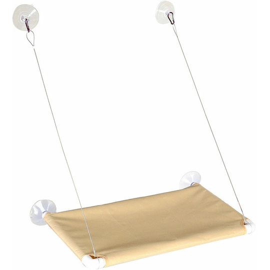 Bearsu - Cat Bed Window Hammock Pet Sunny Seat (Yellow, 55cm x 35cm) Coxolo