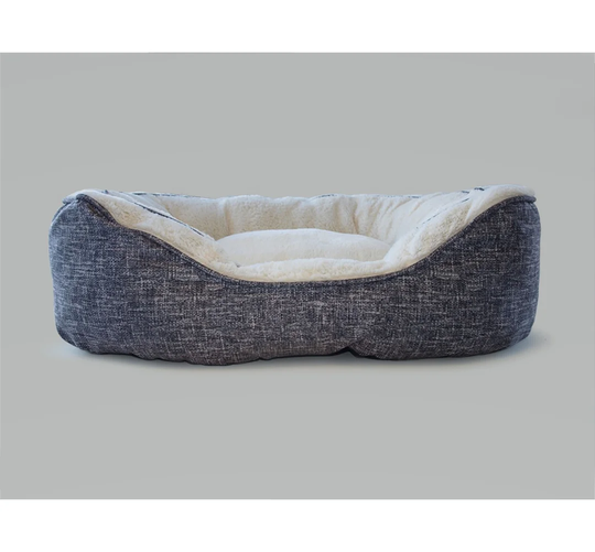 Nedra Bolster Cushion in Grey/Cream