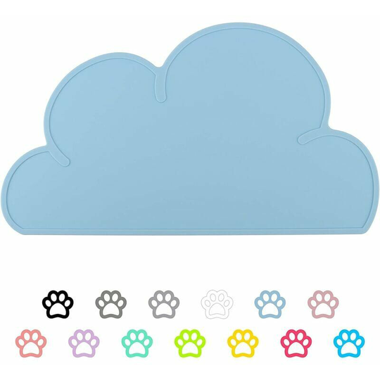 Lucky Pet Food Tray Dog Mat, Cushion & Mattress - Top Grade Cloud Silicone Feeding Mat Pad Anti-Slip Waterproof Dog Cat Bowl Placemat