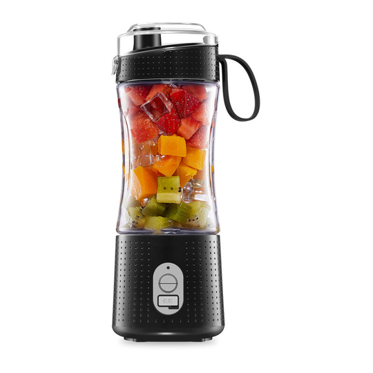 Usb Rechargeable Portable Fruit Blender, Mini Blender for Smoothies, Juices, Shakes, 380ml, Six 3D Blades