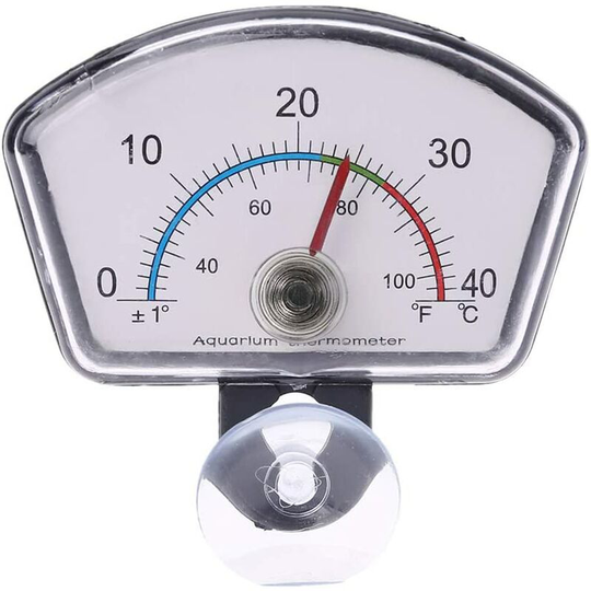 Aquarium Thermometer Pointer Fish Tank Temperature Dial Suction Cup Submersible