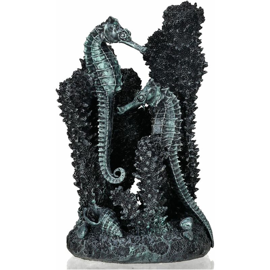 Biorb - Seahorses on Coral Black Small Ornament Fish Tank Aquarium Decoration