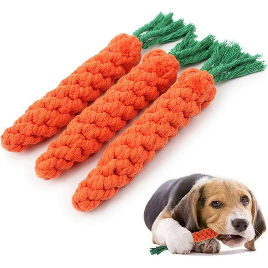 Pack of 3 Braided Rope Chew Toys for Small Dogs