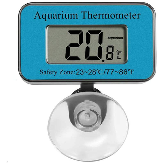 Aquarium Thermometer Waterproof lcd Digital Thermometer with Suction Cup Fish Tank Water Temperature Thermometer for Aquarium (2pcs)