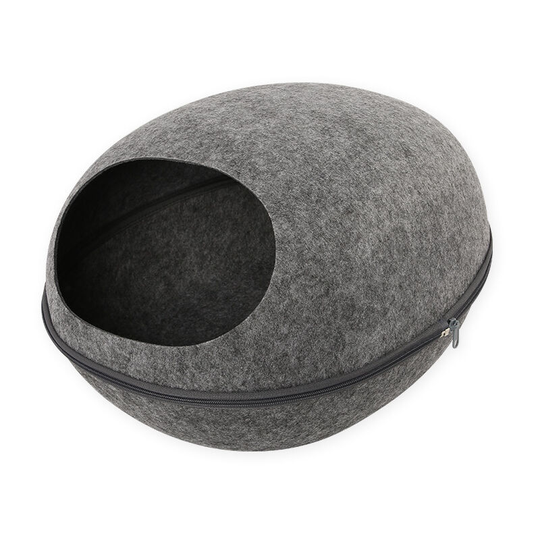 Cave Pet Bed, Light Gray