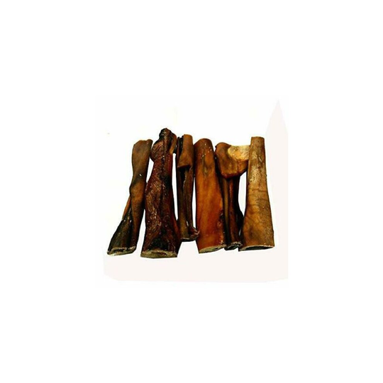 (500g (8-12 Slices)) Natural Dried Beef Headskin Pieces Dog Treat Chew - Pizzle Bully Alternative
