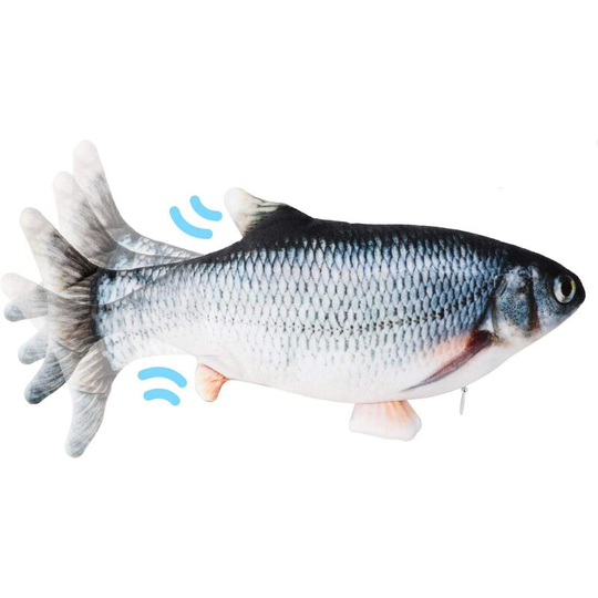 Tiny Tuna Cat Toy,Electric Floppy Fish Cat Toy,Moving Fish Catnip Kicker Toys,Realistic Plush Simulation Smarter Wagging Fish Catnip Toys, Motion