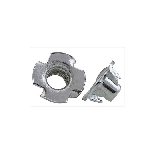 Aougo - M3 M4 M5 M6 M8 M10 M12 Zinc Plated Four Claws Nut Speaker Nut T-nut Blind Pronged Tee Nut Furniture Hardware-M10 x 20pcs