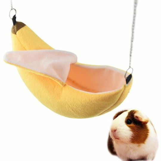 Perle Rare - Hamster Banana Hamster Bed House Hamster Small Animal Warm Cage Hamster Nest Accessories for Diver Hamster Small Pet