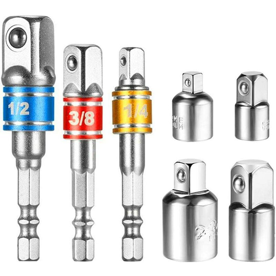 Adapter Socket 1/2 3/8 1/4 Hex Drill Bits Adapter Set Reducer Nut Wrench Socket Adapter