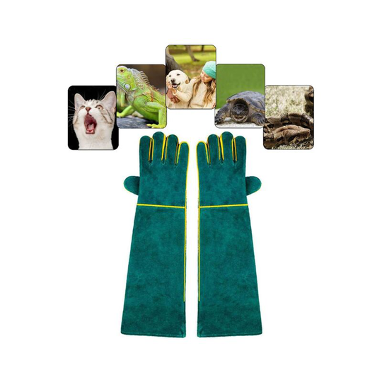 Bite Resistant Gloves for Animal Handling, 60cm Inch Anti-Bite Work Gloves for Welding, Grooming, Dog/Cat/Bird/Snake/Parrot/Lizard/Reptile Handling