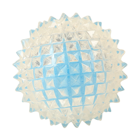 Light Up Dog Ball, Expandable Bite Resistant Ball, Bite Toy for Medium Large Dogs (Blue)